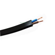 IZ Pure Copper 2.5mm x 2 Core Pin PVC Insulated PVC Sheathed Twin Flat Cable Temporary Cable Black -