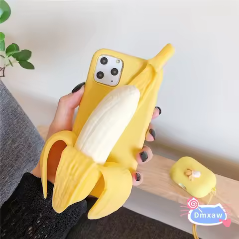 For Samsung Note 20 Ultra 10+ Lite 9 8 5 J4 J6 Plus J8 J7 J5 Pro Phone Case 3D Banana Appearance Str