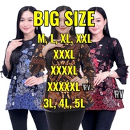 Jumbo batik blouse ld 130 / big size jumbo women's batik top / korean style blouse / sabian blouse /