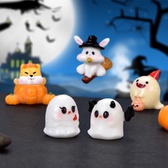 [miqin] Halloween Elf Garden Figurines Home Decor Festive DIY Resin Trinkets Happy Ghost Bat Simulation Pumpkin Witch Mummy Dog [SG]