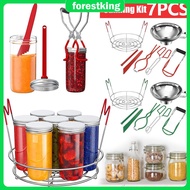 7Pcs Canning Supplies Starter Kit Canning Tools Set Stainless Steel Canning Set with Canning Rack SH