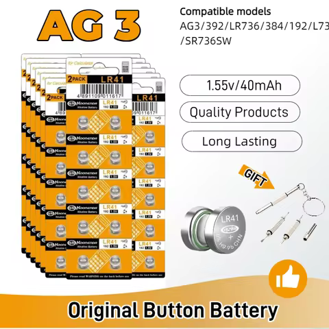 10-200PCS AG3/LR41 Alkaline Battery 392 SR41 192 L736 384 Brand New Coin Cell Battery For Mini Flash