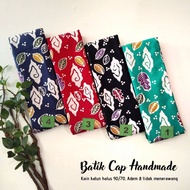 Kain Batik Cap Handmade Colet Alusan Megamendung Daun ( Tosca - Hitam - Merah - Navy ) Batik Cap Pek