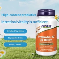 Now Foods Probiotic-10 25 Bilyon / 50 Bilyong Gulay na Kapsula-AliHealth