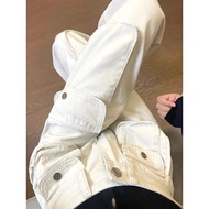 Lulu Beige Highwaist Cargo Jeans