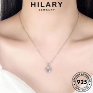 HILARY JEWELRY Leher 純銀項鏈 925 Pendant Korean Rantai Perempuan Women Diamond Silver For Necklace Moissanite Perak Chain Original Accessories Sterling N229