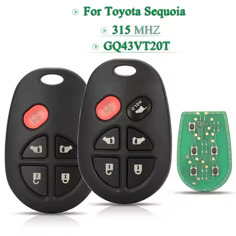 jingyuqin 5/6 Buttons 315MHz Smart Remote Control Car Key Fob For Toyota Sequoia Sienna 2010-2017 FC