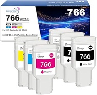 766 Ink Cartridge 6-Pack P2V94A P2V93A P2V92A P2V91A P2V90A P2V89A Ink Replacement for 766 Ink Cartr