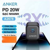 Củ sạc nhanh Anker A2149  A2678 PD 20w (chân gập) - Cốc Sạc Nhanh Anker PowerPort III CUBE 20W A2149