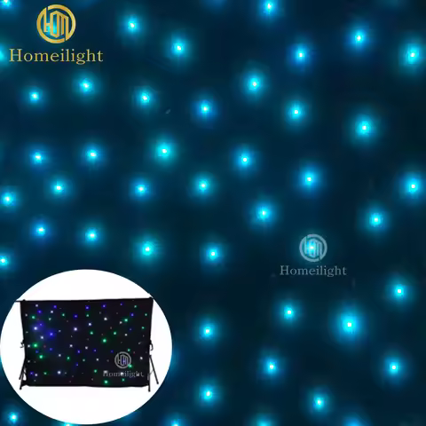 Homei Hot Sale Item RGB 3in1 Full Color LED Star Curtain Starry Cloth for Wedding