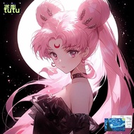 Car Sticker Sailor Moon Water Ice Moon Creative Cute Car Sticker Electric Motorcycle Body Scratch Bl