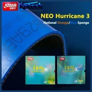 Original DHS NEO Hurricane 3 National Table Tennis Rubber Professional Sticky Orange/Blue Sponge for