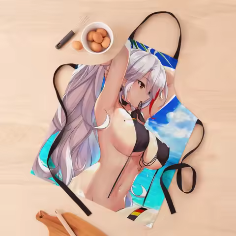 Prinz Eugen Azur Lane Fine Art Anime Apron Kitchen Supplies Camping Woman Work Apron