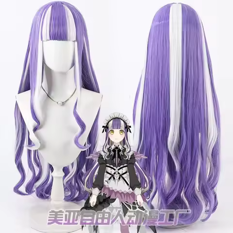 Anime BanG Dream RAISE A SUILEN PAREO Nyubara Reona Cosplay Wig Long Curly Hair Pink Blue Mixed Heat