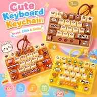 Cartoon Cat Keyboard Stress Relief Keychain Button 3Styles Keyboard Squeeze Stress Relief 26 Keys