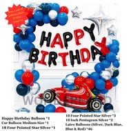 F1 Racing Car Theme Birthday Balloon Sport Car Kids Birthday Belon Hari Jadi Kanak-Kanak (Ready stoc