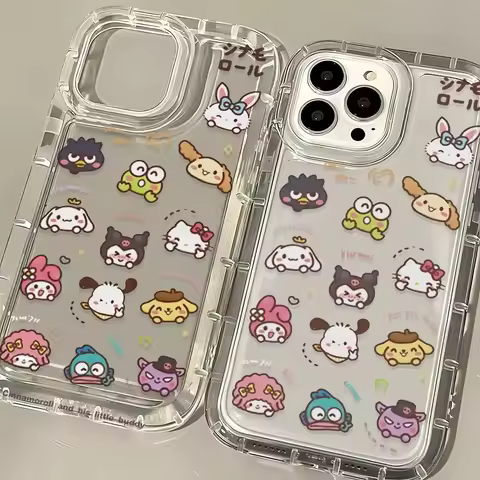 Sanrio Hello Kitty Cinnamoroll Phone Case For iPhone 16 15 14 13 12 11 Pro Max X XR XS 7 8 Plus Soft