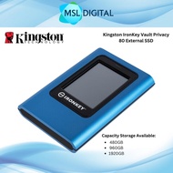 Kingston IronKey Vault Privacy 80 External SSD | 480GB/960GB/1920GB Storage Capacity