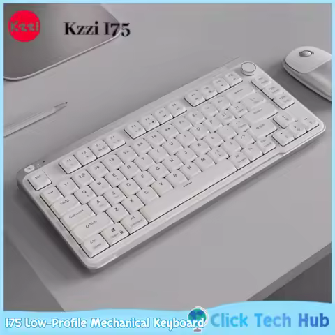 Kzzi I75 Low-Profile Mechanical Keyboard Rgb Wireless Bluetooth Thri-Mode Aluminum Alloy Lightweight