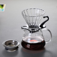 V60 Coffee Pot and Funnel Set Round Pour Over Drip Brew Filter Paper V60