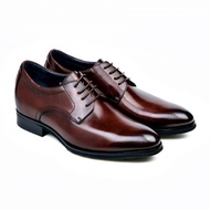 內增高素面紳士男皮鞋 咖啡色