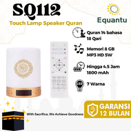 Equantu SQ112 Lampu Sentuh Speaker Quran Digital MP3 Bluetooth Kontrol Aplikasi Remote Jam Azan LED