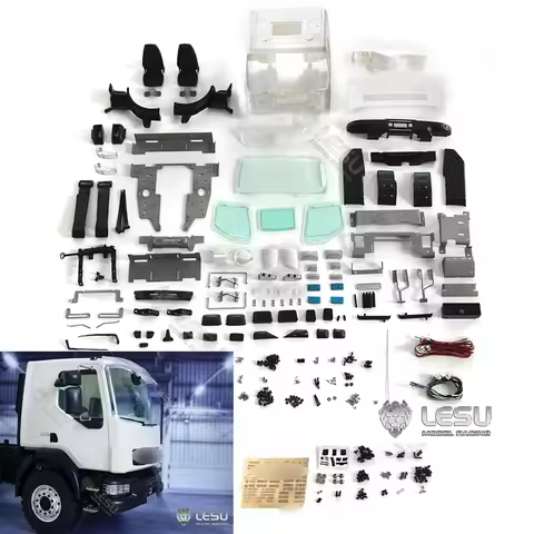 LESU Part Plastic Cabin Shell B Lights For 1/14 RC Tamiyaya Vm/Fe Tractor Truck Outdoor Toys TH19410