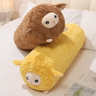 Cylindrical Sheep Plush Pillow Yellow Sheep White Sheep Brown Sheep Fluffy Bed Companion