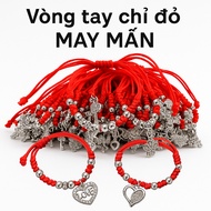Wholesale of 12 lucky red thread bracelets with charms - easy to coordinate - feng shui meaning - SP