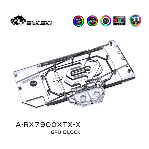 Bykski A-RX7900XTX-X Water Block for PowerColor AMD Radeon RX 7900 XTX Hellhound / Reference Edition