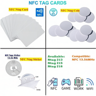 NFC Ntag 213 /215 / 216 White Blank Card / Coin / Sticker for Amiibo Iphone Android E-business Tag