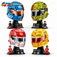 43022 F1 Driver Helmet Building Blocks Set Formula 1 Racing Helmet Model Display Collectible Brick T