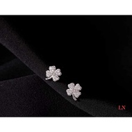4 silver leaf earrings