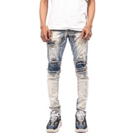 M1 tri biker - Cream stone - Jeans