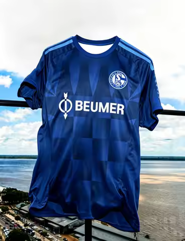 FC Schalke04 2026 Home Ground Football Jersey, 3D Printed Quick-Dry Breathable Tshirt, Men and Women