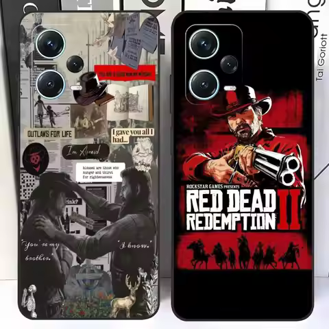 Red Dead Redemption Phone Case For Redmi Note 13 Pro Plus 12 11 A3X A1 A2 13C 12C Black Cases