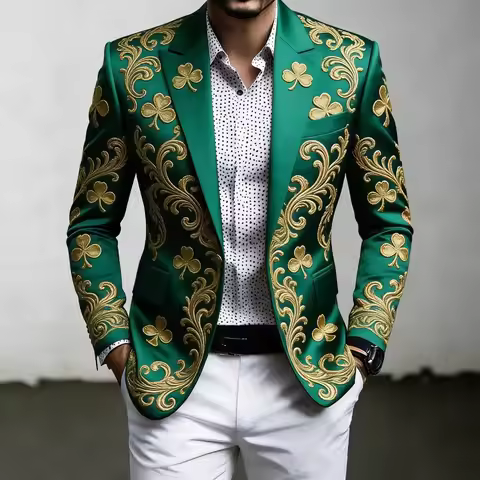 Blazer Party, Banquet, Studio Wedding, Performance Costume, Drummer, Halloween, 3D Printing, Fashion