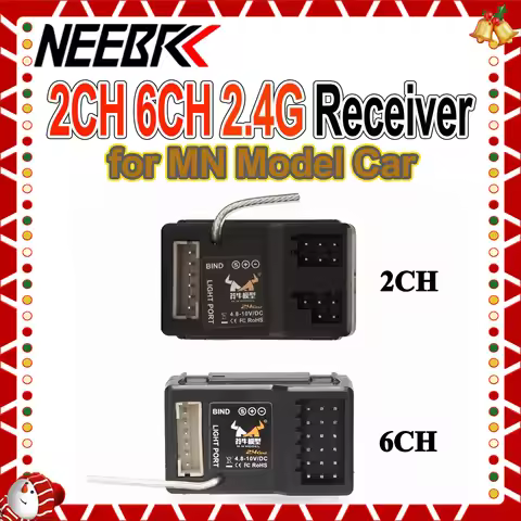 2CH 6CH 2.4G Receiver LED Light Port 4.8-10V DC for 1/12 MN82 MN86 MN78 MN128 MN168 RC Crawler Car B