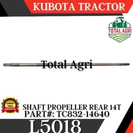 Shaft Propeller Rear 14T Kubota Tractor L5018 Part : TC832-14640