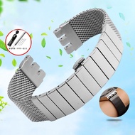 For Swatch IRONY YAS112 /YGS749 Men's Fine Steel Woven Mesh Strap Watch Chain YIS YVS Series Metal Watchband 17mm 19mm 20mm 21mm