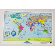 Peta Dunia World Map Poster Map of The World Map 51x76cm