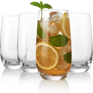 Set Alat Minum Kaca Kristal Kaca KingCrystal Utop Tinggi – 4 Keping, 530 ml Gelas Kaca Kristal