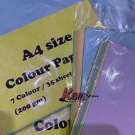 (ready stock) A4 size Light Colour Paper 5in1/7in1 五色/七色颜色 A4纸 5/7 jenis Kertas warna A4