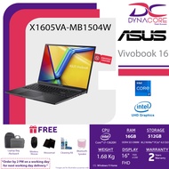 ASUS Vivobook 16 X1605VA-MB1504W BK(i7-13620H/16GB DDR4 Ram/512GB/16"FHD/UHD/W11) 2Years warranty