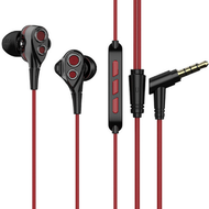 #N/A - 有線手機耳機 BA-T8 雙動圈入耳式-紅色#Q901021000