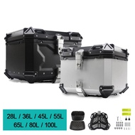 55L 65L 80L 100L Aluminum Motorcycle Rear Luggage Case Universal Motorcycle Tail Box Moto Top Box Ke