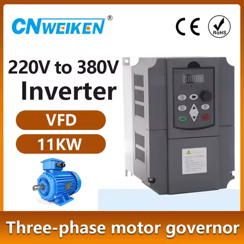 VFD 1.5kw 2.2KW 3kw 4kw 5.5kw 7.5kw 11kw inverter Boost AC Frequency Inverter 1 phase 220V input to 