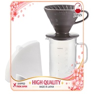 【Direct From Japan】HARIO(ハリオ) ビーカーサーバー&ドリッパーセット クラフツサイエンス 実用容量600ml 1~4杯用 日本製 BVD-3012-GR グレー