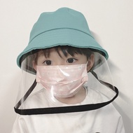 Kids Anti Spitting Protective Cap (Removable) Children's Protective Hat With Soft Plastic Face Cover Face Shield Kids