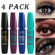 Waterproof 4D Mascara, Volumizes Eyelashes, Gives Long-Lasting Curl And Length, Deep Black Color